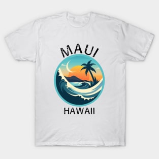 Maui Hawaii (with Black Lettering) T-Shirt